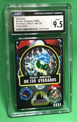 CGC 9.5 MINT+ Gyarados No. 130 Japanese Pocket Monsters Sealdass Prism VTG 1997 - Image 1