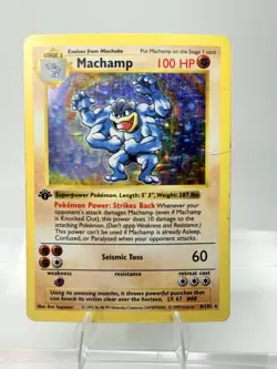 Pokemon Machamp Holo Black Star Rare Holo First Edition - Image 1