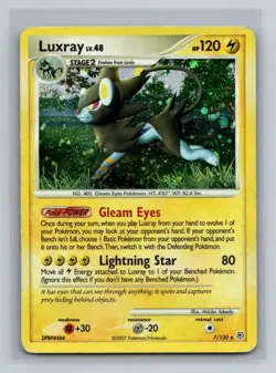 2007 Pokemon, Diamond & Pearl, #7/130 Luxray, Reverse Holo Rare - Image 1