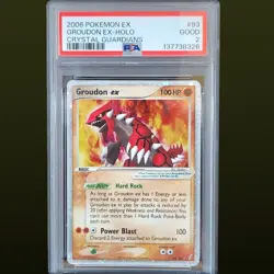 2006 POKEMON EX CRYSTAL GUARDIANS 93 GROUDON EX-HOLO PSA 2 - Image 1