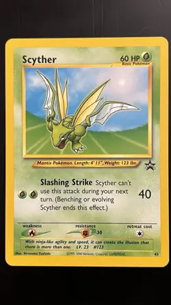 Scyther 45/53 NM/Almost Mint Wotc Black Star Promo Pokemon TCG Regular - Image 1