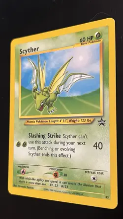 Scyther 45/53 NM/Almost Mint Wotc Black Star Promo Pokemon TCG Regular - Image 3