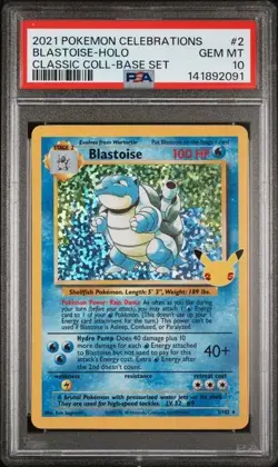 SEQUENTIAL PSA 10 9 10 BLASTOISE 2 CHARIZARD 4 VENUSAUR 15 CELEBRATIONS POKEMON - Image 2