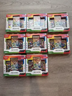 x8 Pokemon First Partner Illustration Collection Series 1 Collectors Box - Image 1