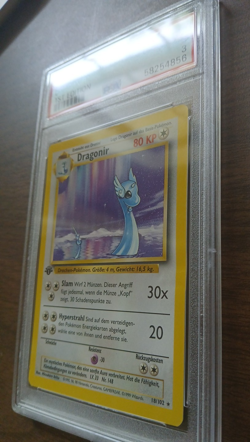 1999 Pokemon German Base Set 1st Edition Dragonir Dragonair 18/102 PSA 3 VG WOTC - Image 3