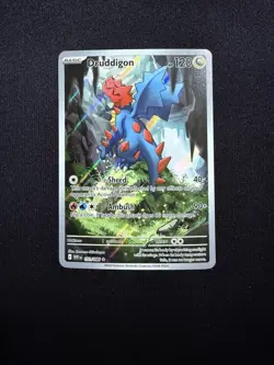 Pokemon TCG Druddigon 151/086 Illustration Rare, White Flare NM - Image 1