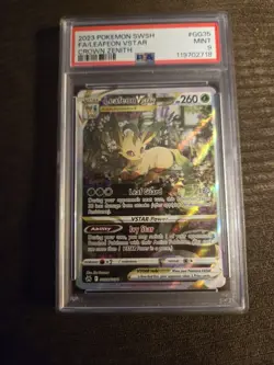 Leafeon Vstar GG35/GG70 Sword Shield Crown Zenith Pokemon PSA 9 - Image 1