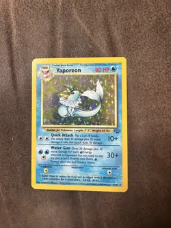 Vaporeon 12/64 Holo Rare Pokemon TCG Jungle Great Condition! Near Mint - Image 1