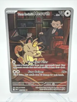 Pokemon SV10: Destined Rivals Team Rocket's Meowth 203/182 - Image 1