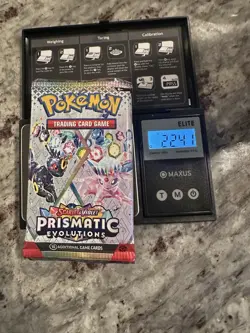22.41g! HEAVY -Pokemon Prismatic Evolution Booster Pack -Possible GODU - Image 1