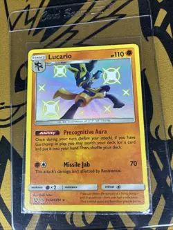Pokemon TCG Lucario SV22/SV94 Hidden Fates Shiny Vault Holo Rare NM Condition - Image 1