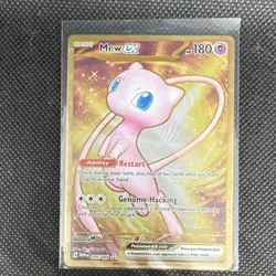 METAL Pokemon Mew ex 193/165 Scarlet & Violet 151 Ultra Rare Full Art Holo - Image 1