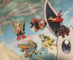 Lot Of 6 Pre Owned Pokemon TCG Enamel Pins *NO PIN BACKS* - Image 1