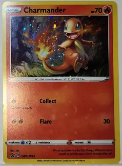 Fart Swirl 🌀 Charmander SWSH092 Cosmos Holo Heavy Bleed Error Rare Pokemon TCG - Image 3