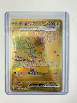 Pokemon Pikachu ex Hyper Rare Holo 179/131 Prismatic Evolutions GOLD Misaligned - Image 3