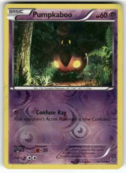 Pumpkaboo XY Base Set Common,Reverse Holo Pokemon Lightly played - Image 1