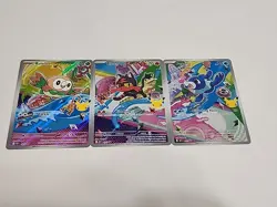 Pokemon TCG First Partner Promos Rowlet Litten Popplio All Near Mint 3 Cards - Image 1