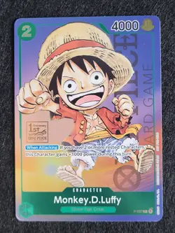 Monkey D Luffy P-037 One Piece Card Game TCG 1st Anniversary Stamped Promo - Image 1
