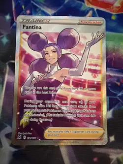 Pokemon Fantina 191/196 Lost Origin Ultra Rare Full Art Holo Trainer Card - Image 1