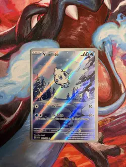 Vanillite 111/086 SV: White Flare Illustration Rare Pokemon Card NM - Image 1