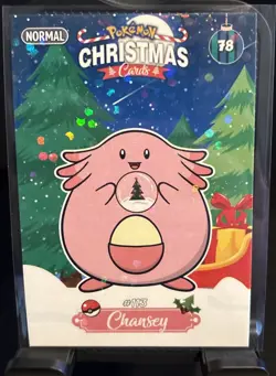 Rare Full Art Pokemon Christmas Collectoons Card #078 Chansey Peru Low Pop - Image 1