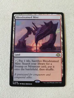 *RARE* MAGIC THE GATHERING BLOODSTAINED MIRE *LAND* Regular 0216 #4 - Image 1