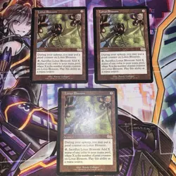 3x MTG Lotus Blossom Urza's Saga 300/350 Regular Rare Lightly Played / VLP - Image 1