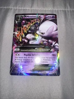 Pokemon TCG M Mewtwo EX 64/162 Breakthrough Holo NM - Image 1