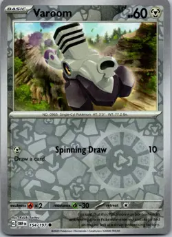 Varoom 154/197 Common Obsidian Flames Pokemon Reverse Holo Near Mint - Image 1