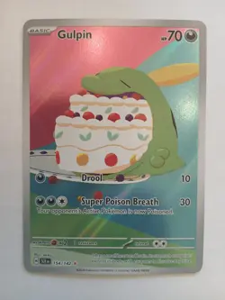 Pokemon TCG: Stellar Crown: 154/142: Gulpin Illustration Rare Near Mint SV07 - Image 1