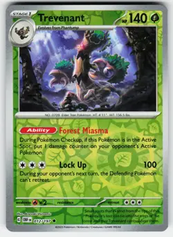 Trevenant 012/197 Uncommon Obsidian Flames Pokemon Near Mint - Image 1