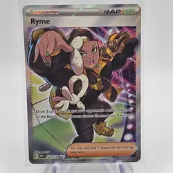 Pokemon Ryme Trainer Full Art Ultra Rare SV03 Obsidian Flames Holo 221/197 EN - Image 1
