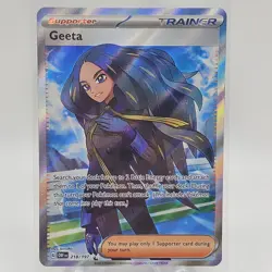 Geeta 218/197 Ultra Rare Obsidian Flames Pokemon NM - Image 1