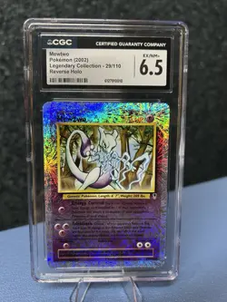Pokemon CGC 6.5 Mewtwo 29/110 Reverse Holo Foil - Legendary Collection 2002 - Image 1