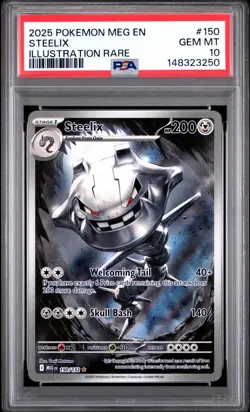 PSA 10 STEELIX 150/132 ILLUSTRATION RARE MEGA EVOLUTION POKEMON 😍 - Image 1