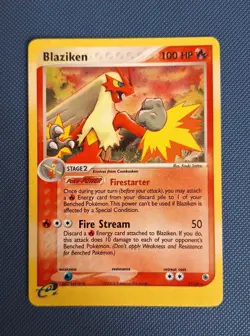 Pokemon Card Blaziken Ruby and Sapphire Holo Rare 3/109 - Image 1