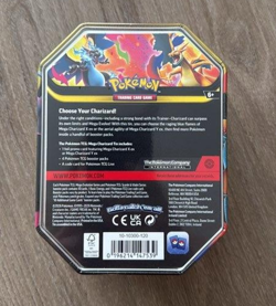 NEW Pokemon TCG Mega Charizard X EX Tin 4 Booster Packs & Charizard, L@@K! - Image 2