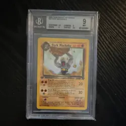Pokemon Team Rocket 1st Edition Dark Machoke 40/82 BGS 9 English - Image 1