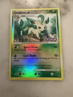 Leafeon Platinum Stamped Reverse Holo Rare Pokemon Card 2009 NM - Image 1