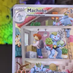 Pokemon TCG Machoke 177/165 Scarlet & Violet 151 Illustration Rare Holo 2023 - Image 2