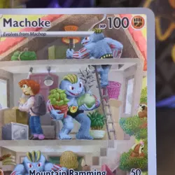 Pokemon TCG Machoke 177/165 Scarlet & Violet 151 Illustration Rare Holo 2023 - Image 3
