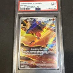 The Pokemon Company Magby 186/182 Paradox Rift Illustration Rare Holo PSA 9 - Image 1