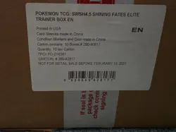 Pokemon Shining Fates Elite Trainer Box Case Of 10 ETBs Brand New Sealed - Image 1