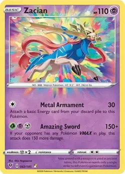 Pokemon Zacian 82/185 Vivid Voltage Amazing Rare Holo NM - Image 1