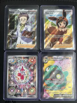 Pokemon TCG Full Art Holo - Professor's Research, Poke Kid, Medicham, Bellibolt… - Image 1