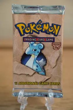 21.12g Pokemon WOTC Fossil Unlimited Booster Pack Vintage Sealed TCG Lapras - Image 2