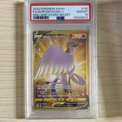 Pokemon Galarian Articuno V 181/172 Brilliant Stars PSA 10 Secret Rare Holo - Image 1