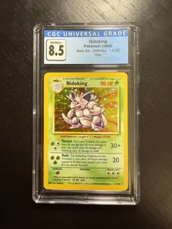 1999 Pokemon Nidoking #11 Base Set Holo CGC 8.5 - Image 1