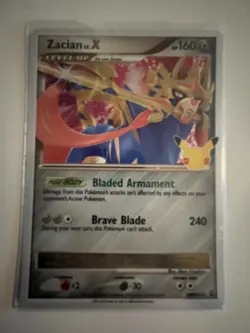 Zacian LV. X SWSH135 Promo Holo Near Mint Condition Black Star Promo - Image 1