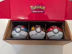 Poke Ball Tin 3-Pack Bundle 2024 Factory Sealed Amazon Exclusive Pokemon TCG - Image 1